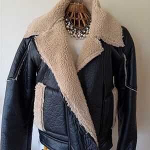 Olivaceous Black Label Cozy Cream Sherpa Jacket
